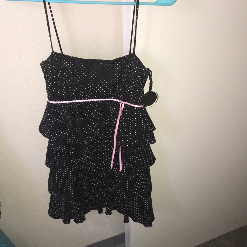 Spaghetti strap polka dot dress